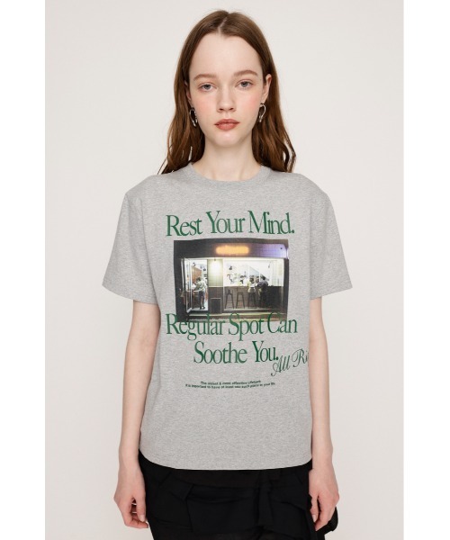 SLY（スライ）の「PHOTO LOGO 2SIZE T/SH フォト ロゴ ツーサイズ ティーシャツ 半袖 夏服（Tシャツ/カットソー・レディース・ブラック/杢グレー/ホワイト/ブラウン/ピンク・1/2）」の19枚目の写真