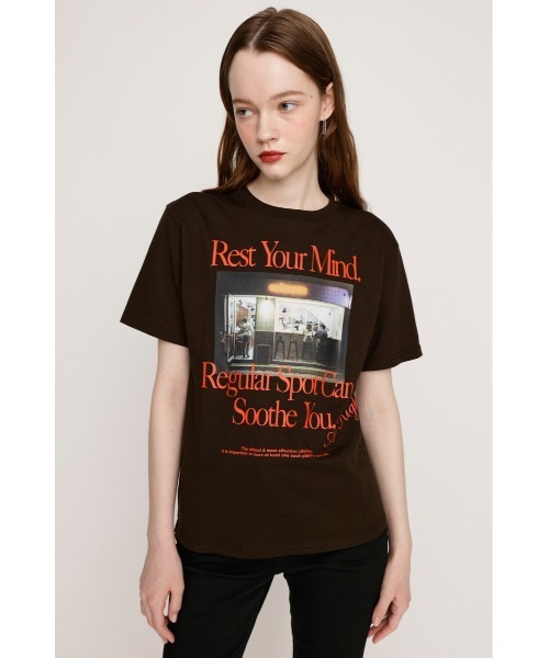 tシャツ PHOTO LOGO 2SIZE T/SH フォト ロゴ ツーサイズ ティーシャツ 半袖 夏服 レディース PHOTO LOGO 2SIZE T/SH フォト ロゴ ツーサイズ ティーシャツ