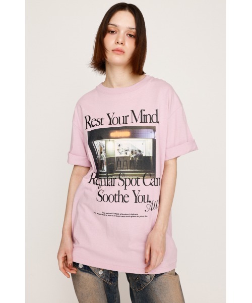 tシャツ PHOTO LOGO 2SIZE T/SH フォト ロゴ ツーサイズ ティーシャツ 半袖 夏服 レディース PHOTO LOGO 2SIZE T/SH フォト ロゴ ツーサイズ ティーシャツ