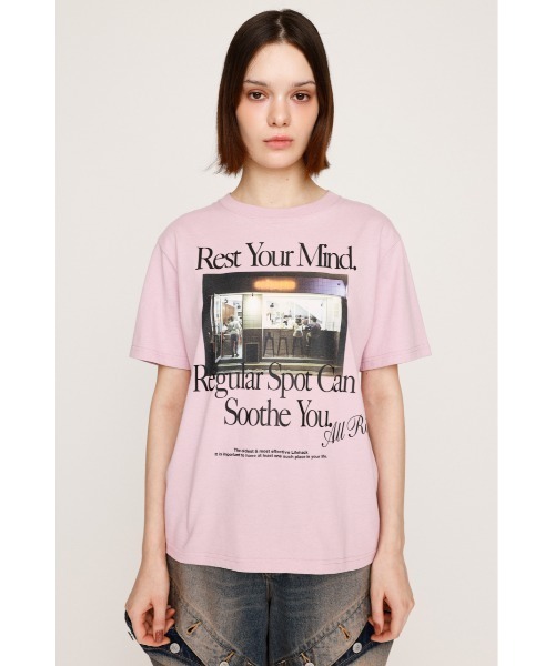 tシャツ PHOTO LOGO 2SIZE T/SH フォト ロゴ ツーサイズ ティーシャツ 半袖 夏服 レディース PHOTO LOGO 2SIZE T/SH フォト ロゴ ツーサイズ ティーシャツ