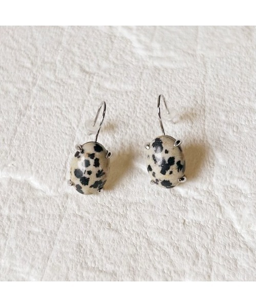 tone(トーン)の「【mastea】シルバー925/ダルメシアンジャスパー大粒ピアス(MA)(ピアス(両耳用)・レディース・A・FREE)」の1枚目の写真