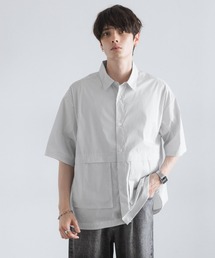 RAGEBLUE | ミニチェック柄ビッグポケットドロストシャツ(シャツ/ブラウス)