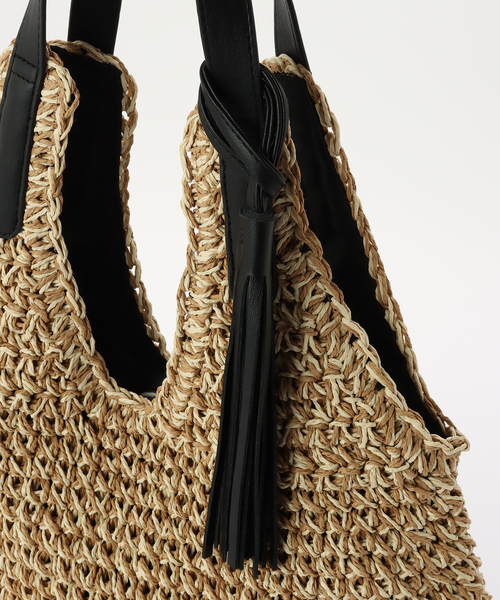B.C STOCK(ベーセーストック)の「T.S.L/ティーエスエル タッセル付きトートBAG(ショルダーバッグ・レディース・ブラウン/ブラック・FREE)」の10枚目の写真