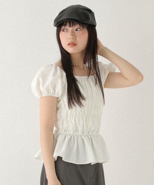 Heather(ヘザー)の「ピコレースシャーリングブラウス 573212(シャツ/ブラウス・レディース・グレー系その他/オフホワイト/ブラック系その他・FREE)」の11枚目の写真