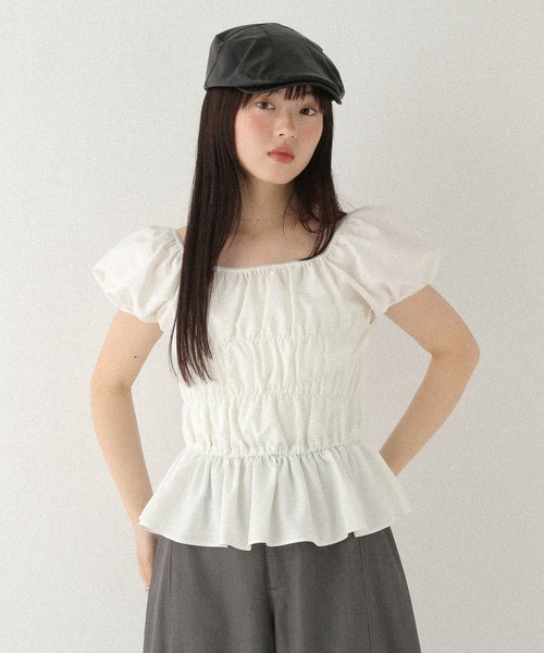 Heather(ヘザー)の「ピコレースシャーリングブラウス 573212(シャツ/ブラウス・レディース・グレー系その他/オフホワイト/ブラック系その他・FREE)」の10枚目の写真