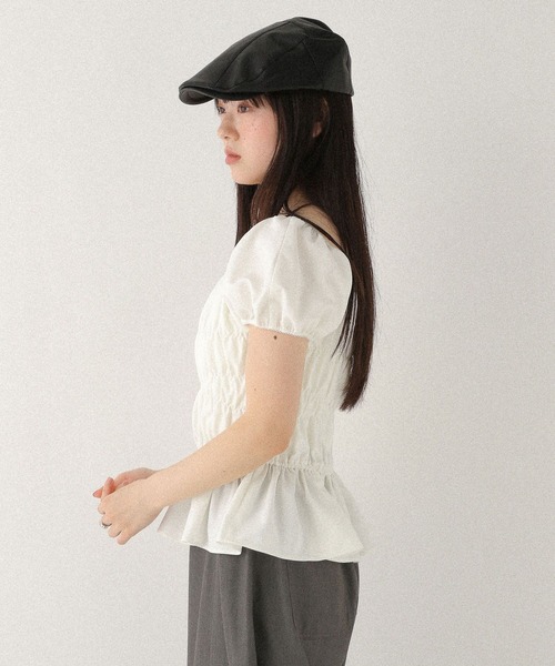 Heather(ヘザー)の「ピコレースシャーリングブラウス 573212(シャツ/ブラウス・レディース・グレー系その他/オフホワイト/ブラック系その他・FREE)」の9枚目の写真