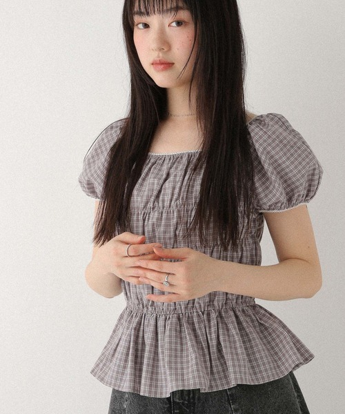 Heather(ヘザー)の「ピコレースシャーリングブラウス 573212(シャツ/ブラウス・レディース・グレー系その他/オフホワイト/ブラック系その他・FREE)」の21枚目の写真