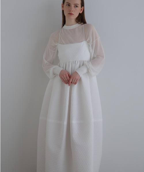 バラ園プリントミディワンピース バラ園プリントミディワンピース