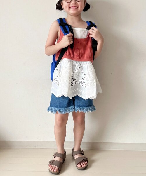 CIAOPANIC TYPY（チャオパニックティピー）の「【KIDS】【India】スカラップレースレイヤードキャミチュニック（キャミソール・キッズ・ホワイト系その他/ホワイト・MEDIUM/LARGE/X-LARGE/XX-LARGE）」の16枚目の写真