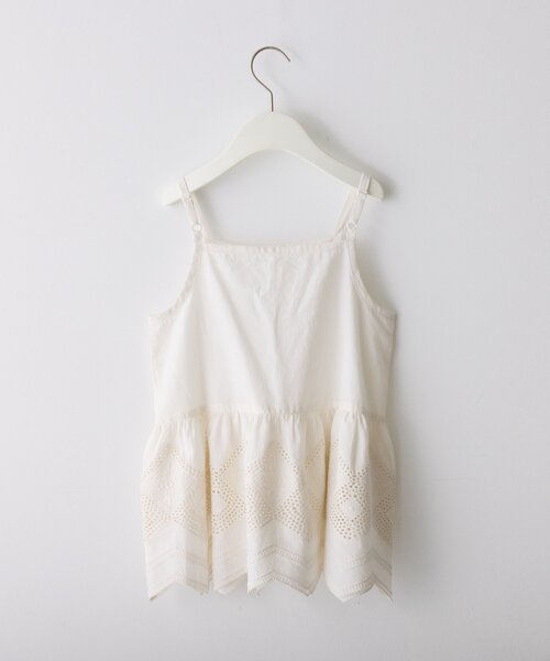 CIAOPANIC TYPY（チャオパニックティピー）の「【KIDS】【India】スカラップレースレイヤードキャミチュニック（キャミソール・キッズ・ホワイト系その他/ホワイト・MEDIUM/LARGE/X-LARGE/XX-LARGE）」の6枚目の写真