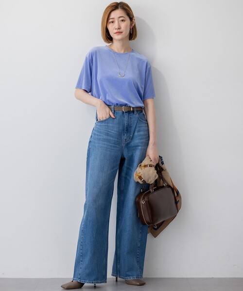 23区 L(ニジュウサンクオオキイサイズ)の「【見上愛さん着用/RED CARD TOKYO×23区】カーヴィー デニム パンツ(デニムパンツ・レディース・ターコイズブルー系/ダルブルー系・50/44/48/46)」の5枚目の写真