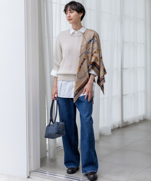 23区 L(ニジュウサンクオオキイサイズ)の「【見上愛さん着用/RED CARD TOKYO×23区】カーヴィー デニム パンツ(デニムパンツ・レディース・ターコイズブルー系/ダルブルー系・50/44/48/46)」の18枚目の写真