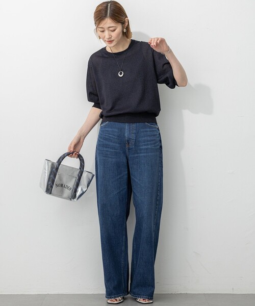 23区 L(ニジュウサンクオオキイサイズ)の「【見上愛さん着用/RED CARD TOKYO×23区】カーヴィー デニム パンツ(デニムパンツ・レディース・ターコイズブルー系/ダルブルー系・50/44/48/46)」の22枚目の写真