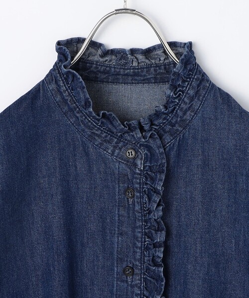 Rie Miller(リエミラー)の「【RM denim】フリルデニムブラウス(シャツ/ブラウス・レディース・インディゴブルー・FREE)」の22枚目の写真