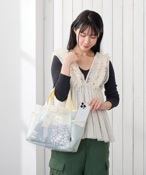 ROOTOTE（ルートート）の「ルートート / クリア仕切りミニトート LT.デリ.パルーティ.クリア-A（トートバッグ・レディース・イエロー/ブラック/ブラウン/ホワイト系その他・FREE）」の19枚目の写真