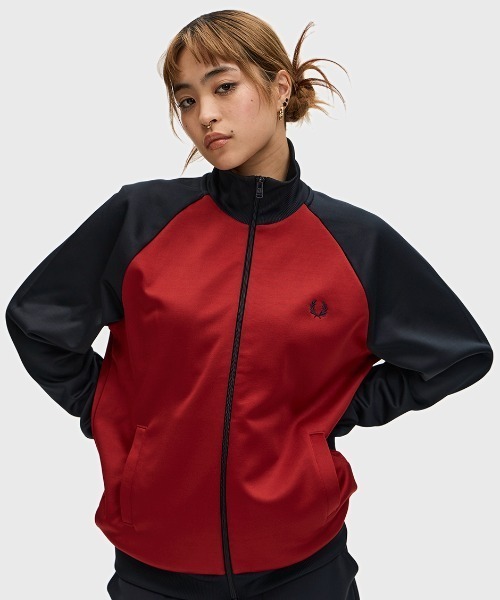 セール】Contrast Sleeve Track Jacket／コントラストスリーブトラック