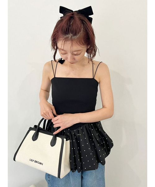 【LILY BROWN*MARY QUANT】リボンバレッタ　黒　ベロア LILY BROWN*MARY QUANT】リボンバレッタ 黒 ベロア