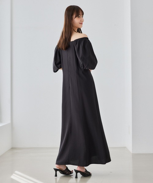 Andemiu(アンデミュウ)の「2WAYパフスリーブワンピース581664(ワンピース・レディース・ブラック/モカ/レンガ・FREE)」の8枚目の写真