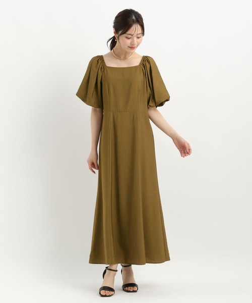 Andemiu(アンデミュウ)の「2WAYパフスリーブワンピース581664(ワンピース・レディース・ブラック/モカ/レンガ・FREE)」の9枚目の写真