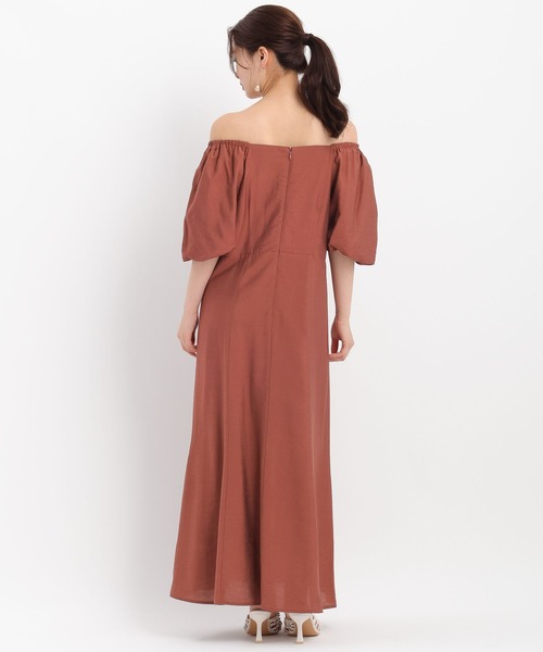 Andemiu(アンデミュウ)の「2WAYパフスリーブワンピース581664(ワンピース・レディース・ブラック/モカ/レンガ・FREE)」の14枚目の写真