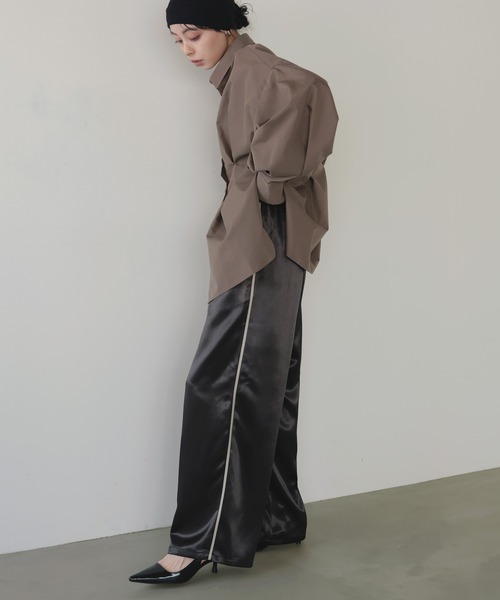 セール】サテンラインイージーパンツ（スラックス）｜LIAN（リアン）の