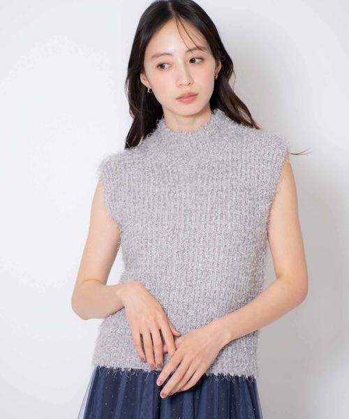 NOELA(ノエラ)の「ノースリラメシャギーニット(ニット/セーター・レディース・ピンク/グレー/オフホワイト・フリー)」の21枚目の写真