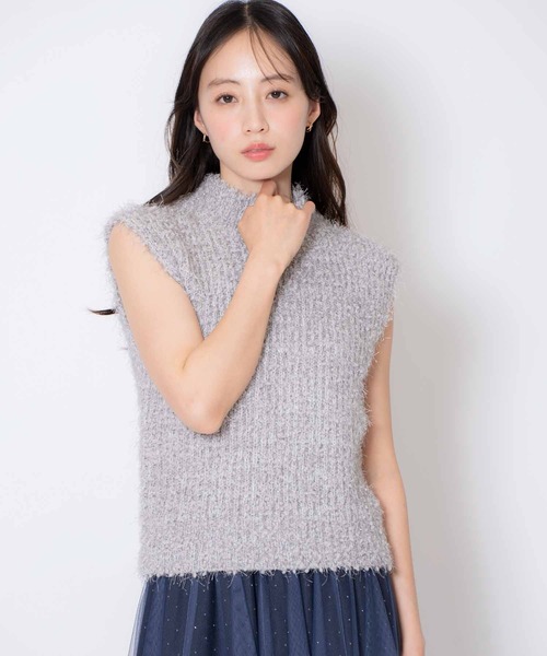 NOELA(ノエラ)の「ノースリラメシャギーニット(ニット/セーター・レディース・ピンク/グレー/オフホワイト・フリー)」の22枚目の写真