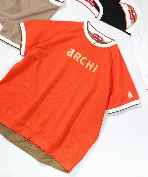 archivio(アルチビオ)の「<LADIES>前後配色UV速乾カノコプルオーバー(Tシャツ/カットソー・レディース・ホワイト/ブラック/オレンジ/ベージュ・S/M/L)」の1枚目の写真