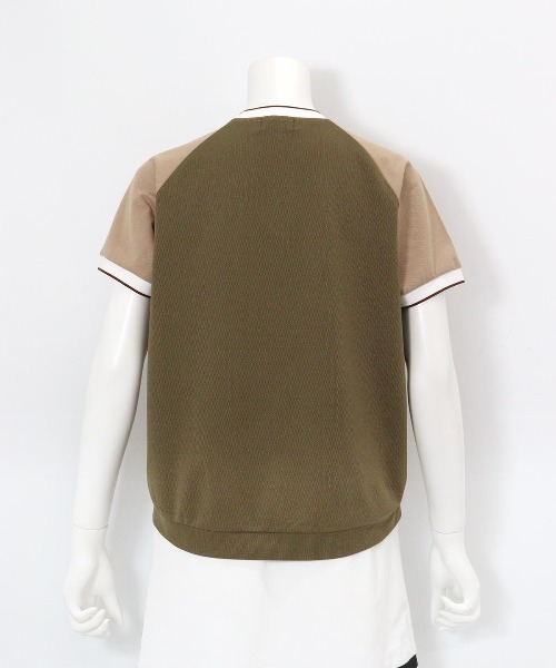 archivio(アルチビオ)の「<LADIES>前後配色UV速乾カノコプルオーバー(Tシャツ/カットソー・レディース・ホワイト/ブラック/オレンジ/ベージュ・S/M/L)」の7枚目の写真