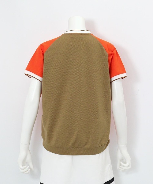 archivio(アルチビオ)の「<LADIES>前後配色UV速乾カノコプルオーバー(Tシャツ/カットソー・レディース・ホワイト/ブラック/オレンジ/ベージュ・S/M/L)」の9枚目の写真