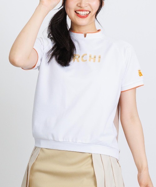 archivio(アルチビオ)の「<LADIES>前後配色UV速乾カノコプルオーバー(Tシャツ/カットソー・レディース・ホワイト/ブラック/オレンジ/ベージュ・S/M/L)」の16枚目の写真