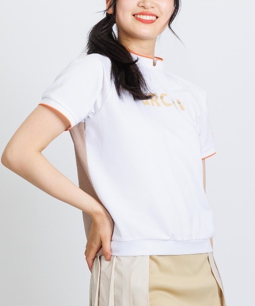 archivio(アルチビオ)の「<LADIES>前後配色UV速乾カノコプルオーバー(Tシャツ/カットソー・レディース・ホワイト/ブラック/オレンジ/ベージュ・S/M/L)」の17枚目の写真