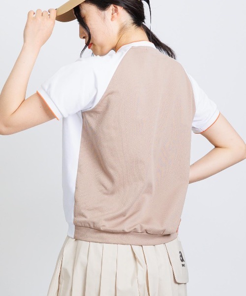 archivio(アルチビオ)の「<LADIES>前後配色UV速乾カノコプルオーバー(Tシャツ/カットソー・レディース・ホワイト/ブラック/オレンジ/ベージュ・S/M/L)」の19枚目の写真