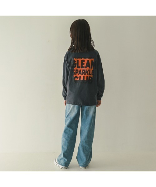 jeans-b（ジーンズベー）の「ジーンズベー SWELL　ロングＴシャツ（Tシャツ/カットソー・キッズ・サンドベージュ/レッド/チャコールグレー・140cm/150cm/160cm/130cm）」の9枚目の写真