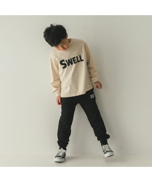 jeans-b（ジーンズベー）の「ジーンズベー SWELL　ロングＴシャツ（Tシャツ/カットソー・キッズ・サンドベージュ/レッド/チャコールグレー・140cm/150cm/160cm/130cm）」の11枚目の写真