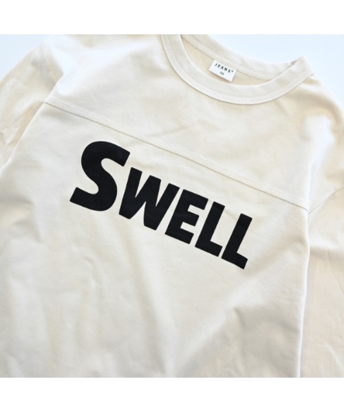jeans-b（ジーンズベー）の「ジーンズベー SWELL　ロングＴシャツ（Tシャツ/カットソー・キッズ・サンドベージュ/レッド/チャコールグレー・140cm/150cm/160cm/130cm）」の19枚目の写真