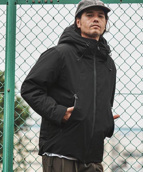 CAMBIO（カンビオ）の「mj11005- スタンドフーデッドダウンジャケット（ダウンジャケット/コート・メンズ・ブラック・M/L/XL）」の2枚目の写真