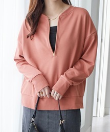 ハーフジップ」に該当するピンク/桃色系のファッション通販