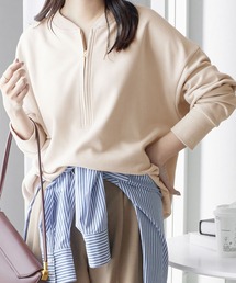 Viola e Viola（ヴィオラエヴィオラ）の「抜け感！ハーフジップ大人スウェット《綿混裏毛》（スウェット）」