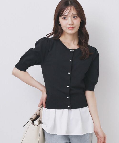 ノースリペプラムドッキングトップス【洗濯機洗い可/接触冷感】（T