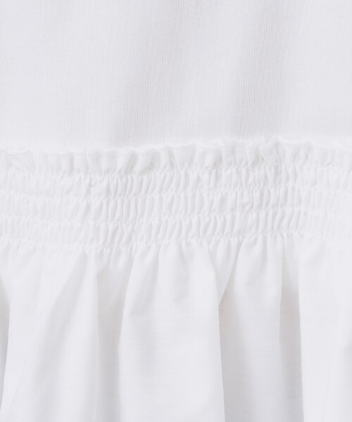 index（インデックス）の「ノースリペプラムドッキングトップス【洗濯機洗い可/接触冷感】（Tシャツ/カットソー・レディース・オフホワイト/ブラック・36/38/40/42）」の7枚目の写真