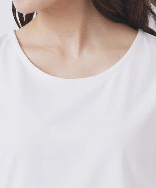 index（インデックス）の「ノースリペプラムドッキングトップス【洗濯機洗い可/接触冷感】（Tシャツ/カットソー・レディース・オフホワイト/ブラック・36/38/40/42）」の14枚目の写真