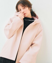 Feroux（フェルゥ）の「フード付きコクーンショート コート（その他アウター）」