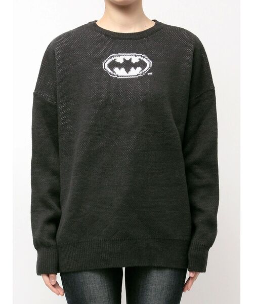 MARVEL（マーベル）の「BATMAN GYDA BIGニットトップス（ニット/セーター・レディース・ブラック/グレー・FREE）」の7枚目の写真