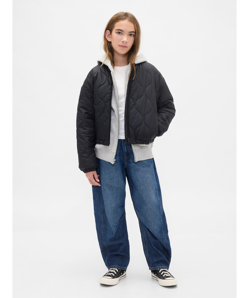 GAP（ギャップ）の「ライトウェイト キルティング パファージャケット (キッズ)（その他アウター・キッズ・レオパード/ブラック・110cm/120cm/130cm/140cm/150cm/160cm）」の8枚目の写真