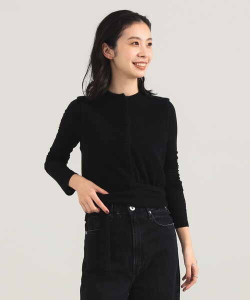 TAN(タン)の「TAN / カシミヤ ストライプ スカーフベスト(ベスト・レディース・ブラック/ブラウン系その他4/ワイン・ONE SIZE)」の1枚目の写真