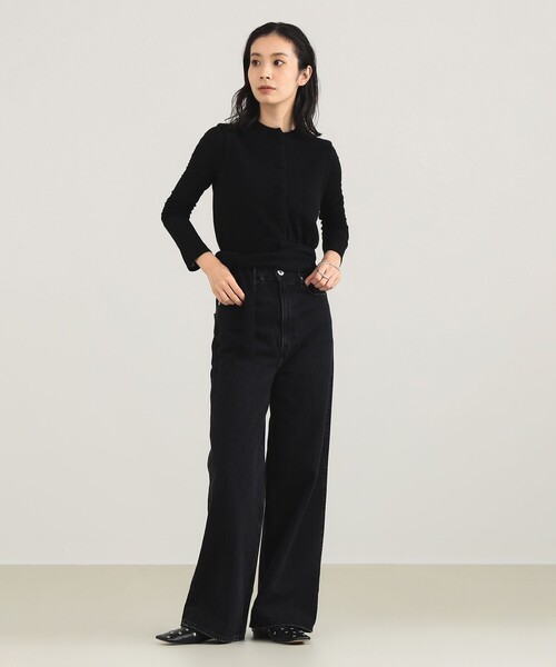 TAN(タン)の「TAN / カシミヤ ストライプ スカーフベスト(ベスト・レディース・ブラック/ブラウン系その他4/ワイン・ONE SIZE)」の5枚目の写真