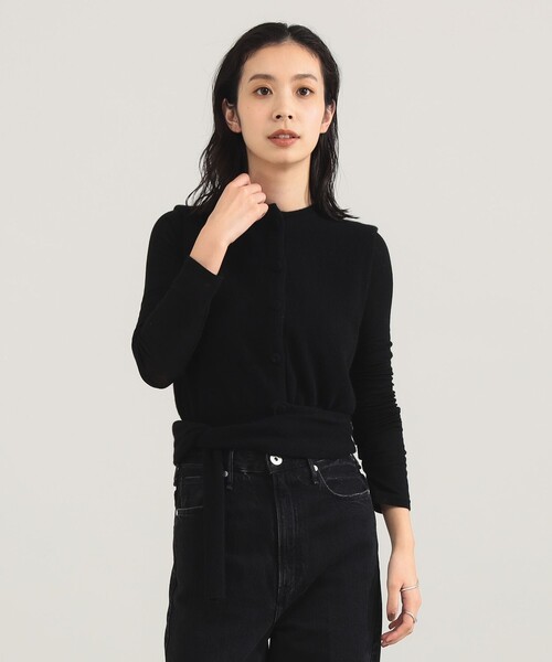 TAN(タン)の「TAN / カシミヤ ストライプ スカーフベスト(ベスト・レディース・ブラック/ブラウン系その他4/ワイン・ONE SIZE)」の7枚目の写真