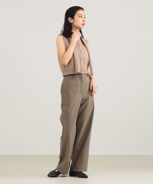 TAN(タン)の「TAN / カシミヤ ストライプ スカーフベスト(ベスト・レディース・ブラック/ブラウン系その他4/ワイン・ONE SIZE)」の9枚目の写真