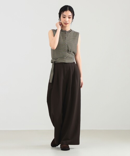 TAN(タン)の「TAN / カシミヤ ストライプ スカーフベスト(ベスト・レディース・ブラック/ブラウン系その他4/ワイン・ONE SIZE)」の19枚目の写真